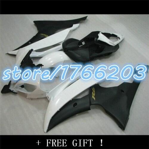 White black fairings for YZF-R6 08 09 10 11 08-11 YZF R6 2008 2009 2010 2011 YZFR6 2008-2011 ABS fairing kit