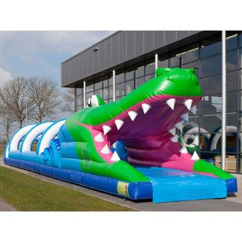 Free air ship to door, 10m long inflatable slides crocodile commercial inflatable water slide bouncer slides N slip