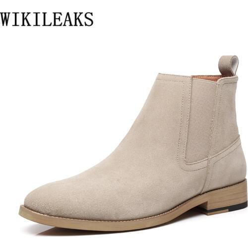 Chelsea Boots Men Shoes Motorcycle Boots Shoes+male Casual Boots Men Botas Hombre Erkek Ayakkabı Buty Zimowe Meskie Sepatu 2020