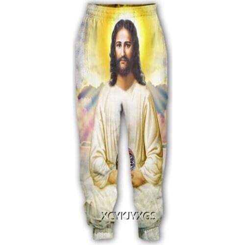 New Unisex God Religion Christ Jesus 3D Print Causal Clothing Fashion Men Women Hip Hop Pants Plus Size S-7XL Trouser Jogger