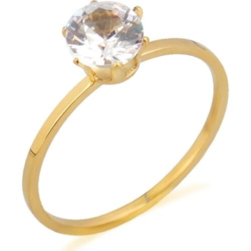 Zircon Ring Stainless Steel Rings For Women Initial Heart Star Ring Gold Couple Ring Fashion Letter Custom Wedding Women Jewelry