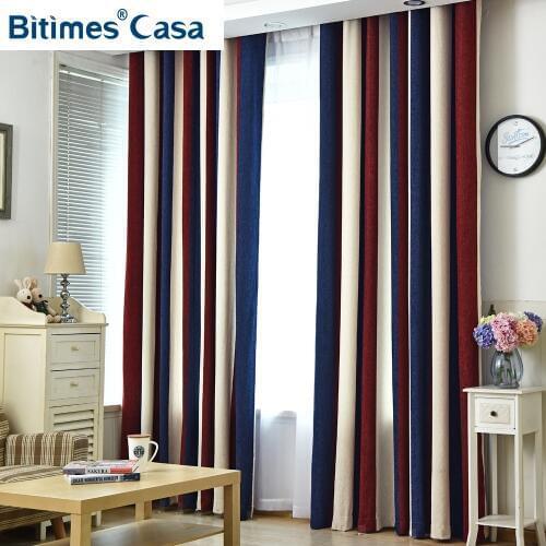 Color Splicing Blackout Window Curtain Chenille Materail For Living Room Bedroom Curtain High Shading Elegant Home Decoration