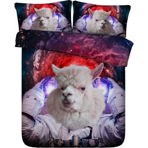 3D Sheep Bedding set Moon Star quilt duvet cover bed sheet sheets linen California King queen size full twin bed in a bag 4PCS