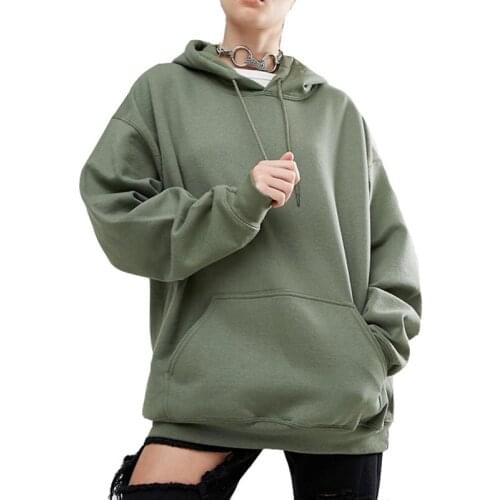 2020 Autumn And Winter Season New Plus Size S-5xl Ladies Hoodie Casual Solid Color Loose Women Sweatshirt Bat Sleeve Pullover