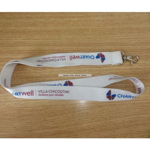 Wholesale White 15MM Width custom popular star logo neck lanyards Company Logo Print Employee Card Holder Lanyards Neck Strap