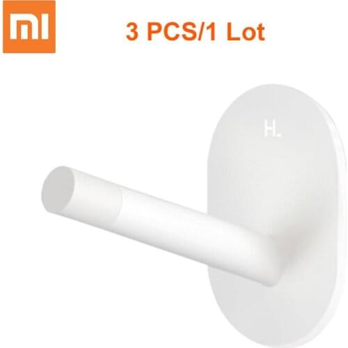 Original Xiaomi HL Little Adhesive Multi-function Hooks/Wall Mop Hook Strong Bathroom bedroom Kitchen Wall Hooks 3kg work 2