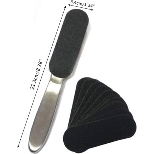 Pedicure Callus Remover Stainless Steel Foot Rasp File Grits Pad Easy Heel Scrubber