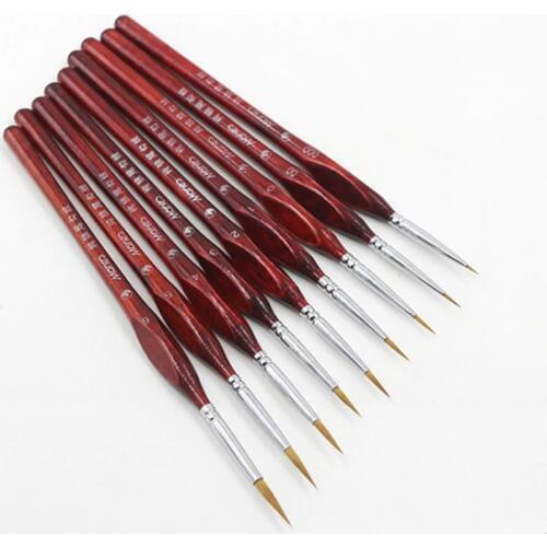 Hook Line Fine Professional Sable Hair Paint Brush Miniature Art Brushes for Drawing Gouache Oil Painting Brush Art Supplies e20