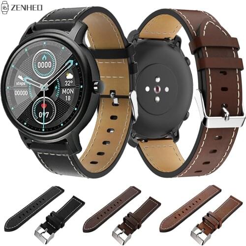 20mm Leather Strap For Xiaomi Mibro Air Smart Watch Band Replacement Watchband for Xiaomi Huami Amazfit GTR 42mm GTS 2 2e