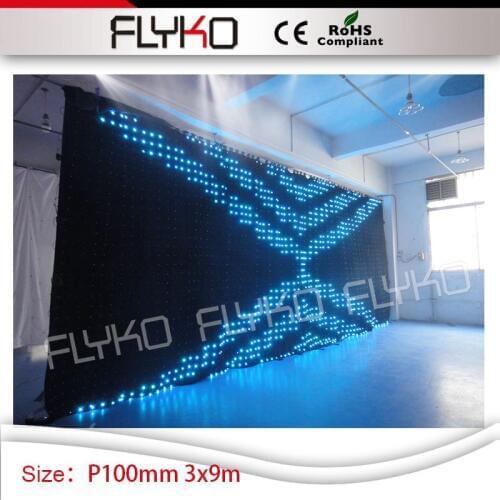 Stage wedding lighting wholesale DJ booth led video curtain 10ft*30ft P10cm used portable stage for sale