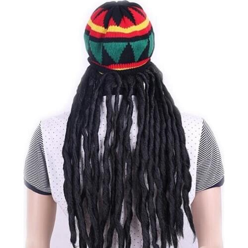 Hip Hop Cap Knitted Braid Hat Male Winter Gorra Hombre Dreadlocks Reggae Czapka Zimowa Fashion Women And Man Knit Cap