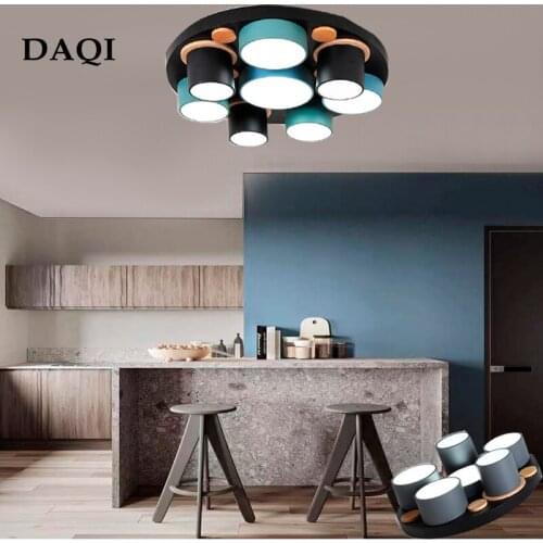 Nordic modern minimalist creative round LED ceiling lamp factory direct sales living room bedroom macaron lamp