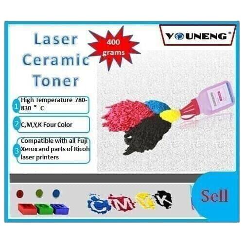 Compatible ceramic toner powder for Ricoh spc430 spc440 2500 High temperature Vitrotype ceramic powder ,CMYK 100g/color 400g/lot