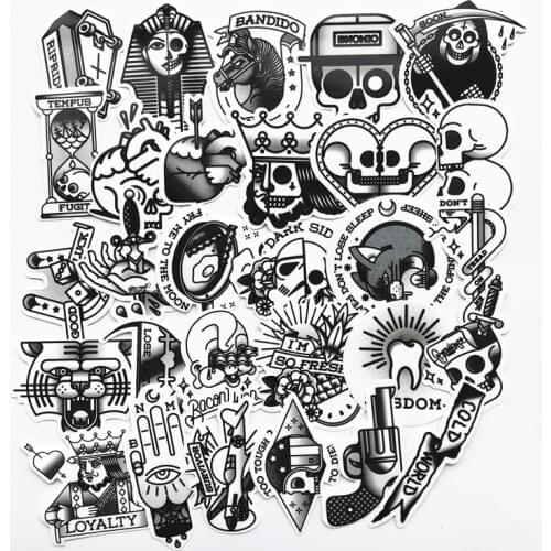 TD ZW 29Pcs/lot Old School Stickers For Snowboard Laptop Luggage Car Fridge Car- Styling Vinyl Decal Home Decor Stickers