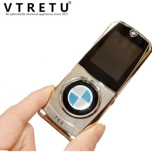 760 Mini Flip Phone Dual Sim Metal Body camera Bluetooth MP3 FM Russia Bar mobile phone