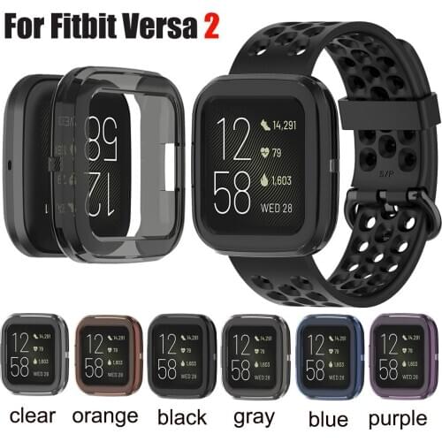 Ultra-thin Soft TPU Watch Case Cover For Fitbit Versa 2 Protector Shell Case For Fitbit Versa2 Band Smart Watch Accessories