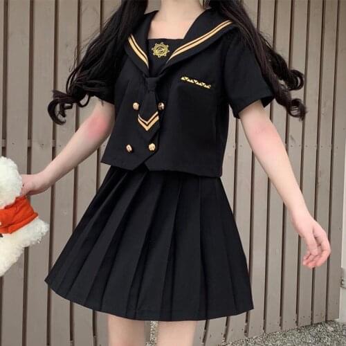 2021 Spring Autumn Long sleeve Japanese JK Sets School Uniform Girls Musketeers High School Women Novelty Sailor Suits Uniforms