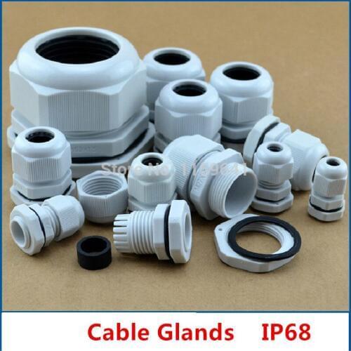 300 pcs/lot 3-6.5mm gland waterproof pg7 IP68 Waterproof Cable Connector Nylon Plastic Wire Glands