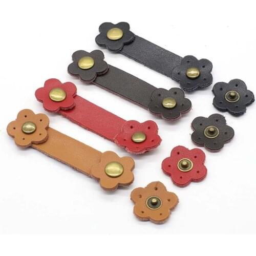 1set Bags Clasp Genuine Leather Snap Handmade Wallet Clasp Card Pack Hasp Clasp Buckle Wallet Handbag Button Accessories