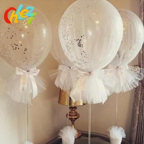 10pcs 36inch 25g/pcs Large Round Latex Balloons Transparent Clear Giant Wedding Bridal Shower Party supplies birthday decoration