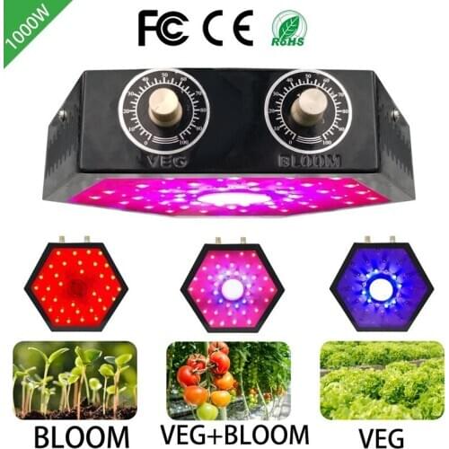 1000W COB Plant Grow Lamps, LED Grow Lights Full Spectrum Plant Growth Lamp for Indolings Full Spectrum Contains 44 Green Beads