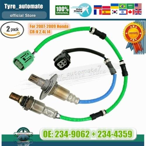 2 Pieces Oxygen O2 Sensors Upstream & Downstream For 2007-2009 HONDA CR-V 2.4L Upstream+Downstream