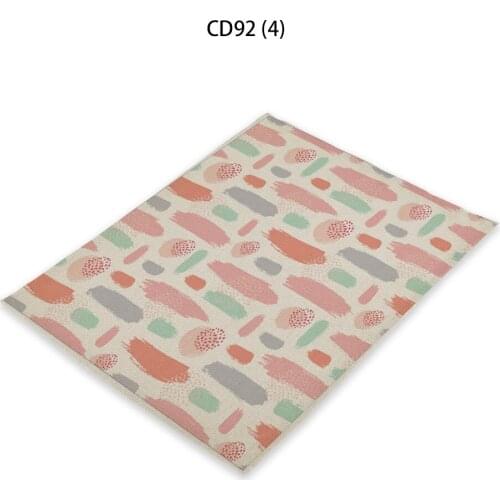 Abstract Pattern Napkins Tea Towel Boho Tischset Placemat Happy Kitchen Placemat Geometric Painting Conjunto De Jogo Americano