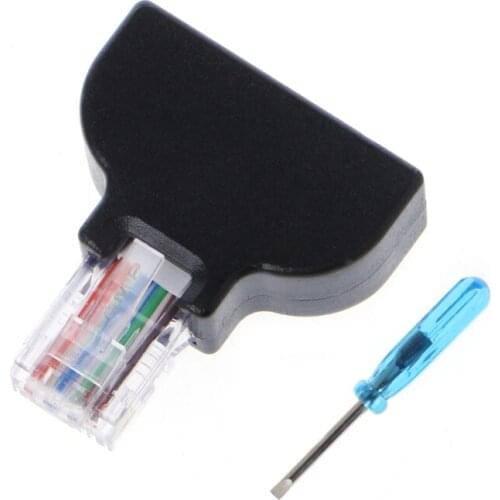 RJ45 Ethernet Male To 8 Pin AV Terminal Screw Adapter Converter Block Plug CCTV
