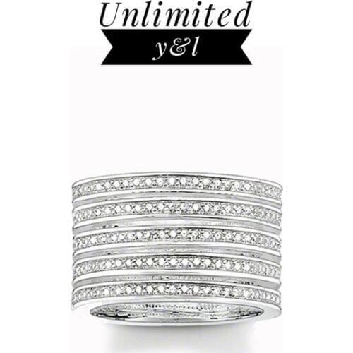 White Cubic Zirconia Rings Trendy Style Silver Fashion Jewelry Accessories for Women and Men Eternity Love Gifts