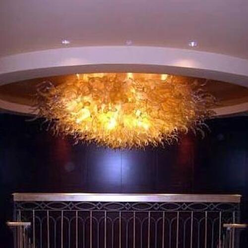 Free Shipping Modern New Design Flower Shape LED Bulbs Custom Made Style Hand Blown Murano Glass Chandelier Ceiling