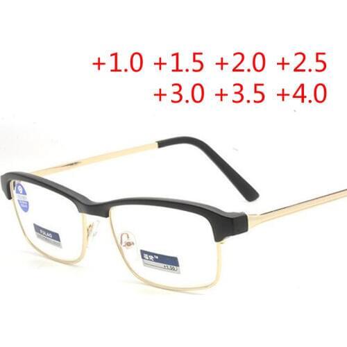 Blu-ray Reading Glasses Fashion Half Frame Eyewear Men Women Reading Glasses hot sale Eyeglasses Plastic Reader Glasses