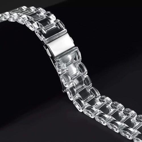 Bracelet for Apple Watch SE Series 6 Band 44mm 40mm Clear Wristband Strap for iWatch Series 5 4 3 2 1 Bands 38mm 42mm Men Women