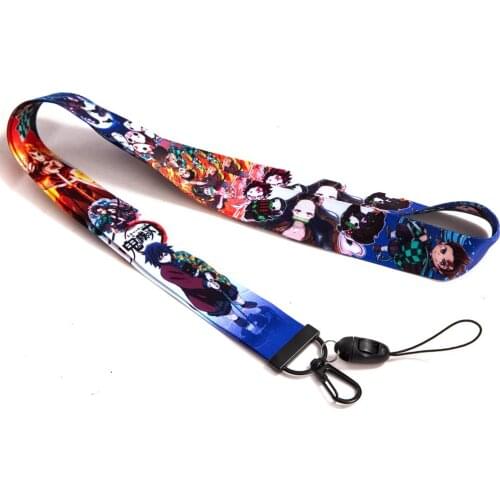 Demon Slayer Lanyard Tanjirou Nezuko Key ID Badge Holder For Men Women Boy Girl