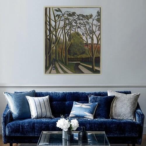 Citon Henri Rousseau《The Banks of the Bièvre near Bicêtre》Canvas Oil Painting Picture Wall Background Decor Home Decoration