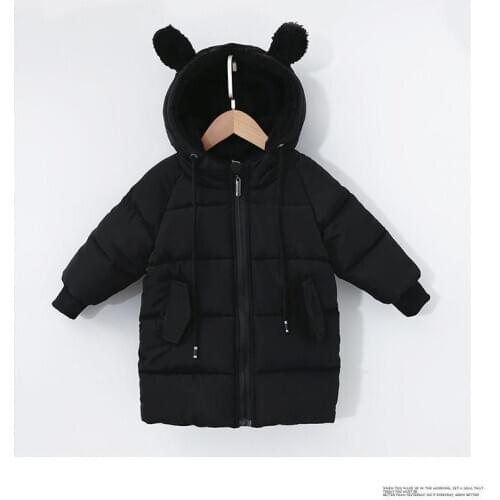 Kids Coats with Fur Parkas Hooded Children Winter Jackets for Boy Warm Thick Down Cotton Clothes Enfant Outerwear Baby Overcoat