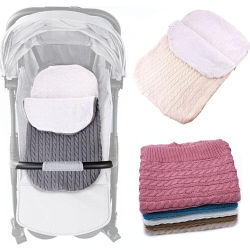 Baby Winter Stroller Sleeping Bag Outdoor Baby Autumn and Knitted Sleeping Bag Wool Brushed and Thick Babys Blanket Newborn