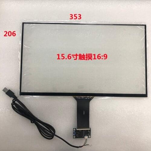 USB 15.6 capacitive touch screen sensor digitizer ten finger touch support Raspberry Pi 8 10 ILI2511 hand writer panel