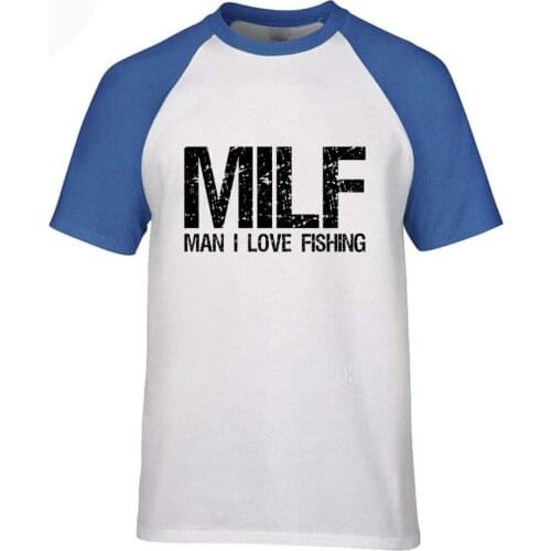 Mens Milf Man I Love Fishing New Mens Tee Shirt Sea Loves Fishes Rod Vacation Journey T Shirts Plus Size Top Tees Couple Clothes