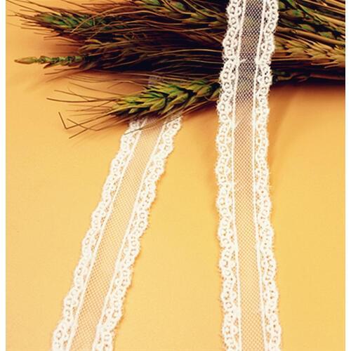 Cotton Embroidered Lace Sewing Floral Applique Lace Diy Apparel Trims Scalloped 2.3CM