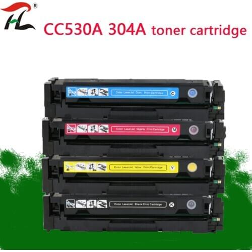304A Compatible Toner Cartridge CC530A CC531A CC532A CC533A for HP Color LaserJet CM2320nf CP2025 CM2320fxi CM2320n CM2320nf