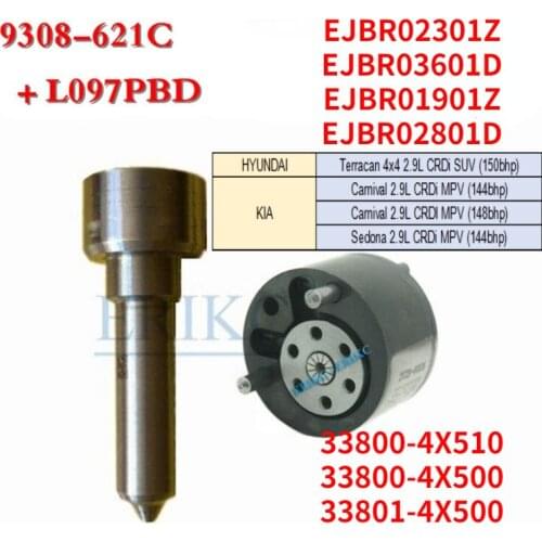 7135-659 33800-4X510 Injector Repair Kit Valve 9308-621C Nozzle L097PBD for EJBR02801D EJBR03601D EJBR01901Z EJBR00901Z