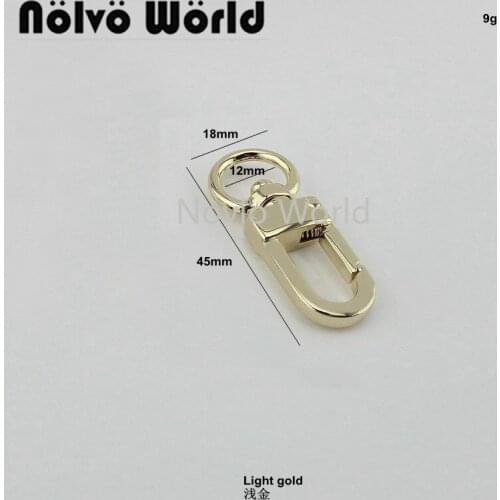 Nolvo World 20pcs 12mm 3 colors Swivel Lobster Clasp Claw Snap Hooks DIY Crafts Keychain HandBag Sewing Handmade Buckles