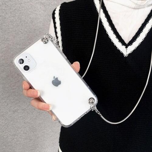 For Huawei Mate 10 20 lite 30 pro 20X Fashion Lanyard Strap Honor V30 v20 10 20 Metal Necklace Crossbody Plating TPU Phone Cases