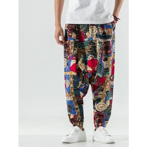 MR.GOLDENBOWL Mens Harem Pants