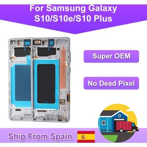 OEM Display for Samsung Galaxy S8 Plus S9Plus S10 S10e 10Plus Display Touch Screen Digitizer Assembly With Frame Touch ID