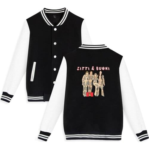 Maneskin Print Autumn and Winter Holiday Preppy Unisex Novelty Style Street Casual Clothes Baseball Uniform