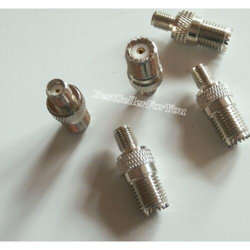 1Pcs SMA female jack to miniUHF Mini UHF female straight RF Connector Converter Adapter