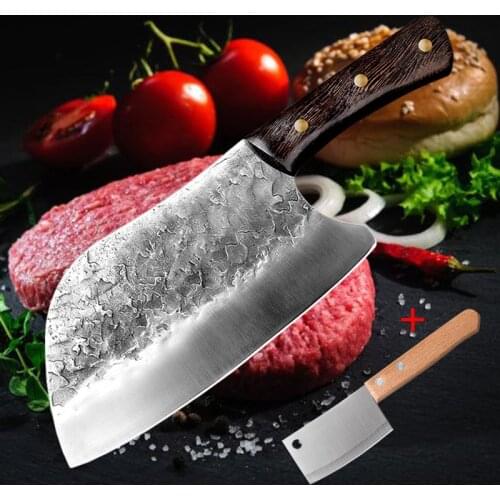 Handmade Stainless Steel Forged Kitchen Knife Hammer Chefs Cooking Knives Chopper Knife Kitchen Cutter Tool