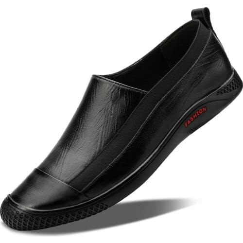 Men Genuine Leather Casual Shoes Male Soft Comfortable Lightweight Flats Lazy Shoes Mens Loafers Luxury Moccasins Driving Shoes