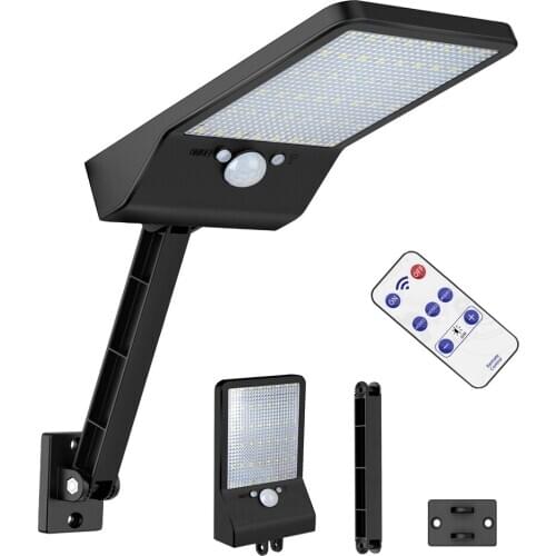 48 led Solar Light Remote Control Street lights Auto PIR Motion Sensor With Waterproof Power Wall light